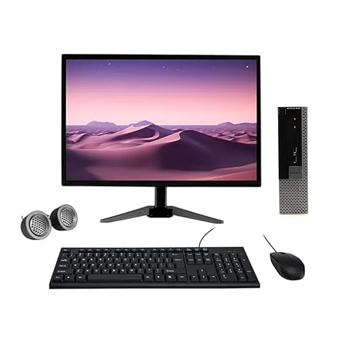 Dell OptiPlex 9020 All-in-One Desktop Computer Set | Intel i3-4th Gen | 19" HD LCD Monitor| Wired KB & Mouse | Speakers | WiFi | Windows 10 Pro | Refurbished