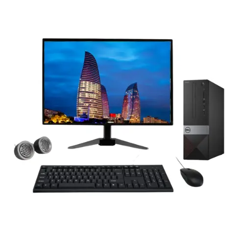 Dell Vostro SFF PC All-in-One Desktop Computer Set | Intel i5-7th Gen | 19" HD LCD Monitor| Wired KB & Mouse | Speakers | Wifi | Win 11 Pro | Refurbished