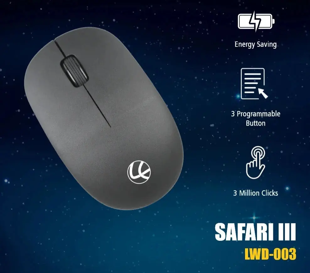 Safari III Wireless Mouse Black - Image 4
